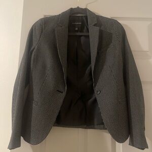 Women’s 00P Banana Republic Black & White patterned blazer